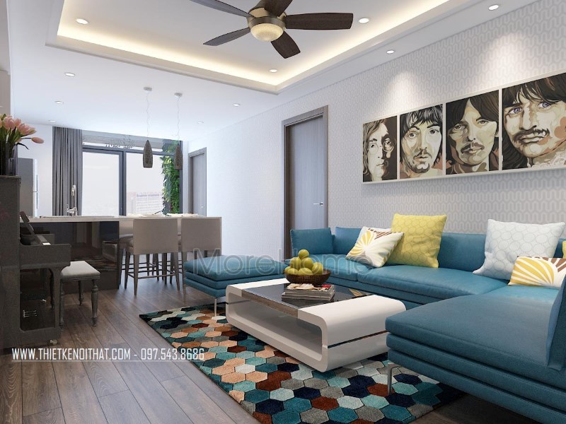 Nội thất phòng khách phong cách hiện đại